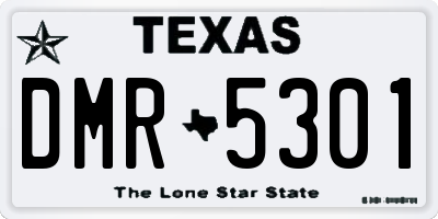 TX license plate DMR5301
