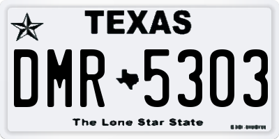 TX license plate DMR5303