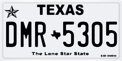 TX license plate DMR5305