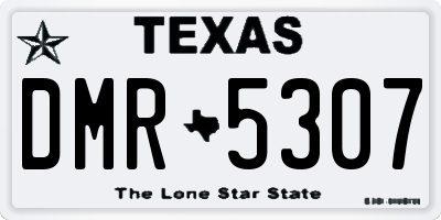 TX license plate DMR5307