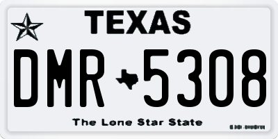 TX license plate DMR5308