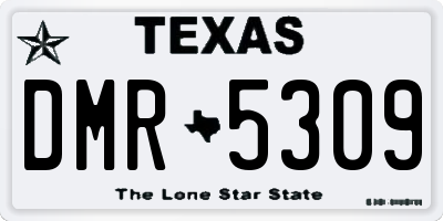 TX license plate DMR5309