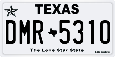 TX license plate DMR5310