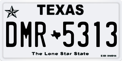 TX license plate DMR5313