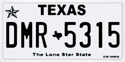 TX license plate DMR5315
