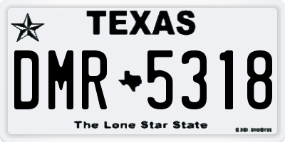 TX license plate DMR5318