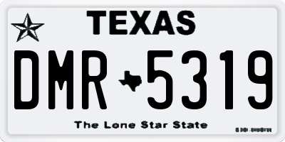 TX license plate DMR5319