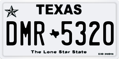 TX license plate DMR5320