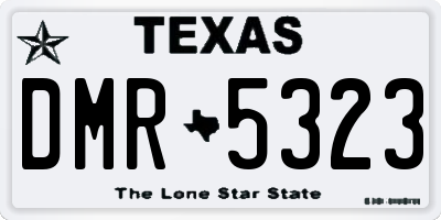 TX license plate DMR5323