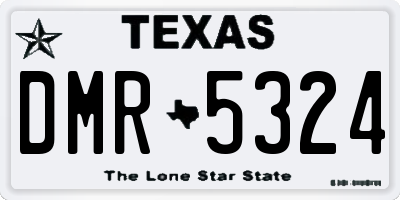 TX license plate DMR5324