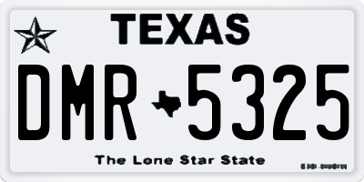 TX license plate DMR5325