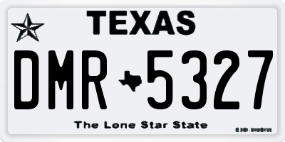 TX license plate DMR5327