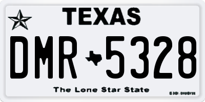 TX license plate DMR5328