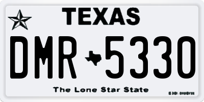 TX license plate DMR5330
