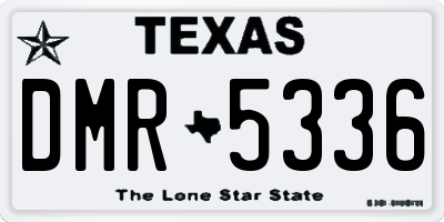 TX license plate DMR5336