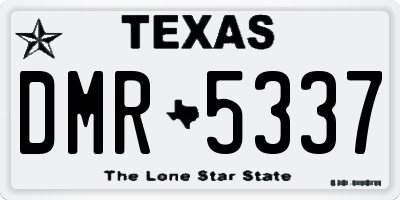 TX license plate DMR5337