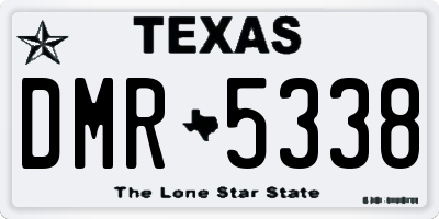 TX license plate DMR5338