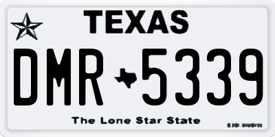 TX license plate DMR5339