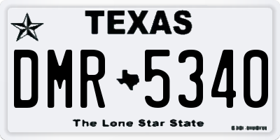 TX license plate DMR5340