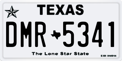 TX license plate DMR5341