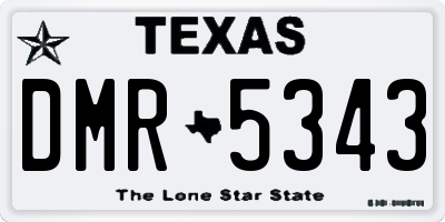 TX license plate DMR5343