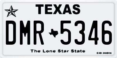 TX license plate DMR5346