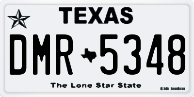 TX license plate DMR5348