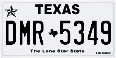 TX license plate DMR5349