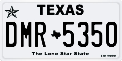 TX license plate DMR5350