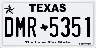 TX license plate DMR5351