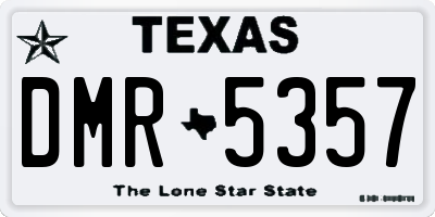 TX license plate DMR5357