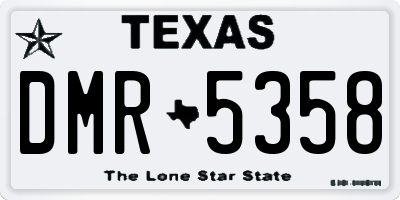 TX license plate DMR5358
