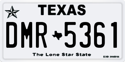 TX license plate DMR5361