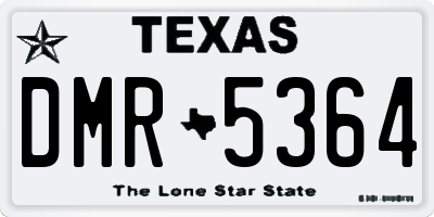 TX license plate DMR5364