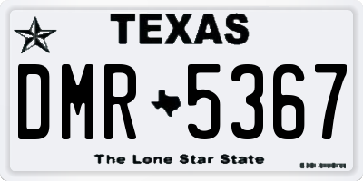 TX license plate DMR5367