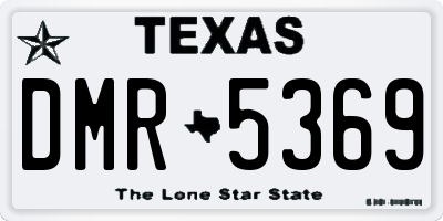 TX license plate DMR5369