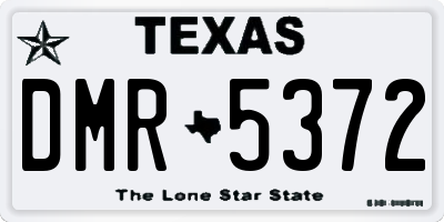 TX license plate DMR5372