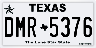 TX license plate DMR5376