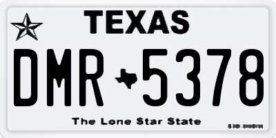 TX license plate DMR5378