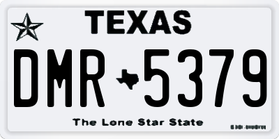 TX license plate DMR5379