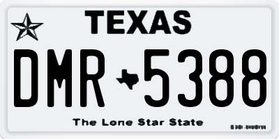 TX license plate DMR5388