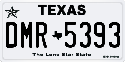 TX license plate DMR5393