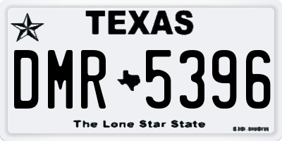 TX license plate DMR5396