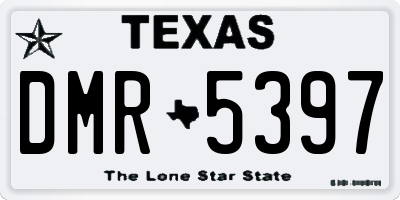 TX license plate DMR5397