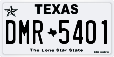 TX license plate DMR5401