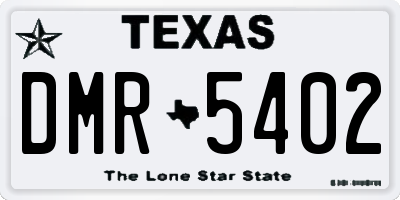 TX license plate DMR5402