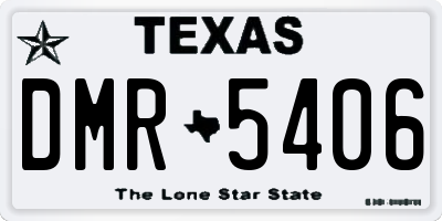 TX license plate DMR5406