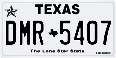 TX license plate DMR5407