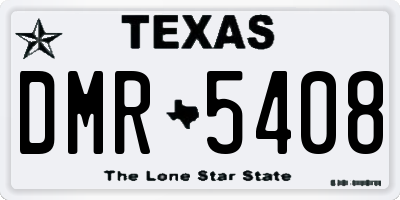 TX license plate DMR5408