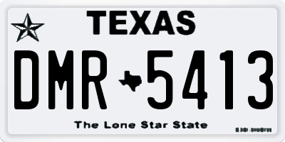 TX license plate DMR5413
